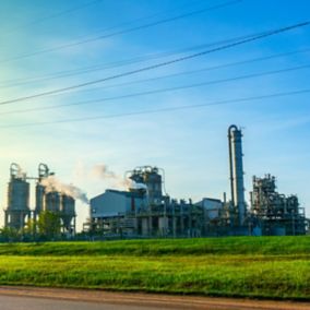 factory building during sunrise and blue sky